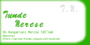 tunde mercse business card